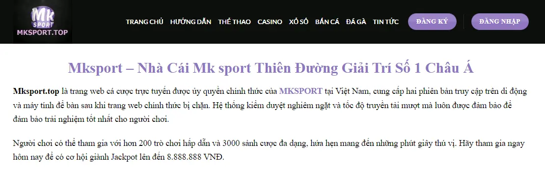 Giới thiệu MKsport